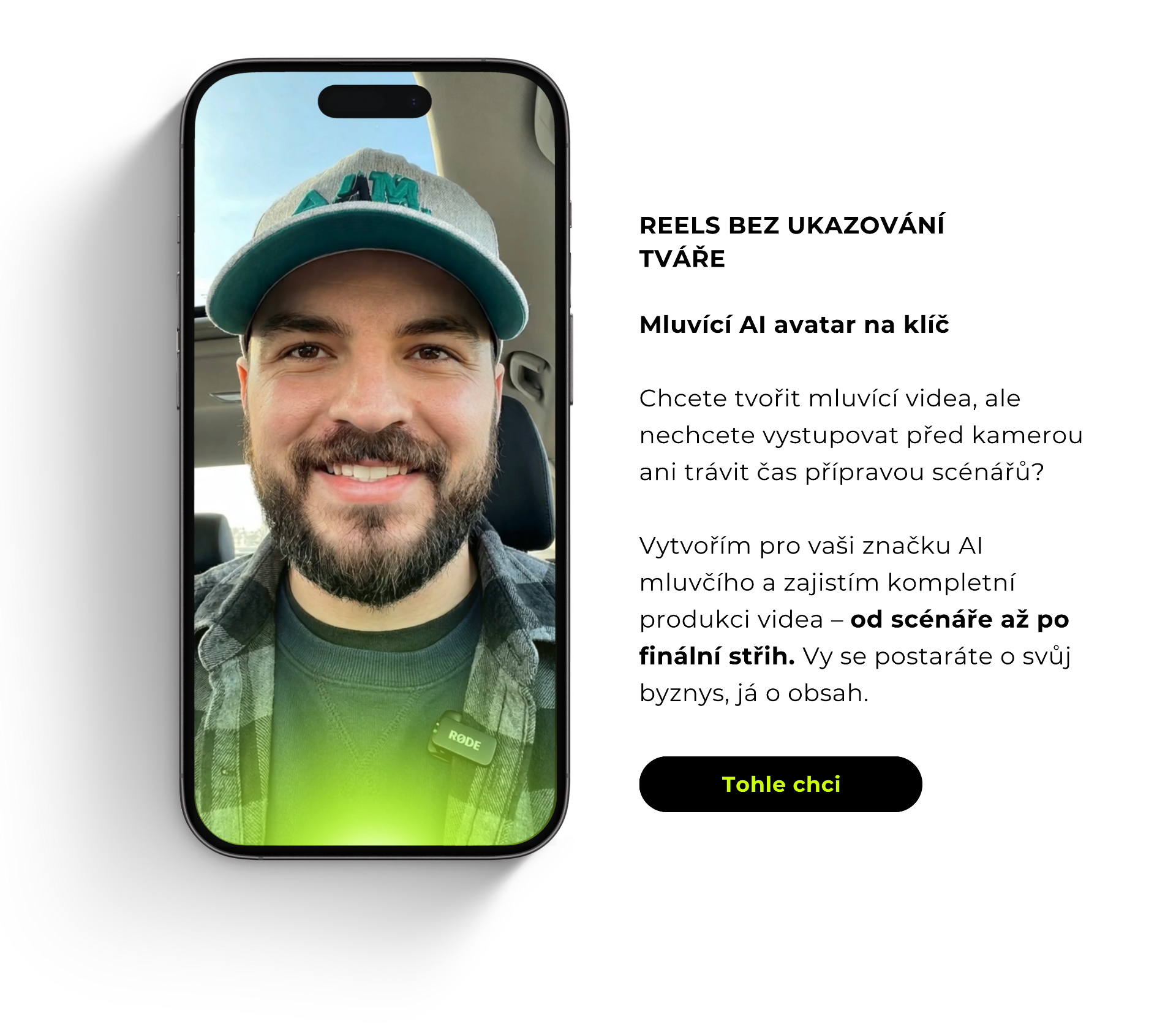 AI avatar. Reels bez ukazování tváře.